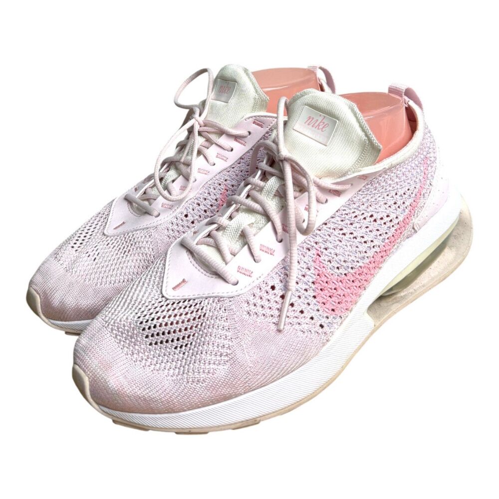 Nike FJ4577-100 Air Max Flyknit Racer Training Shoes Soft Pink Women's Size 10